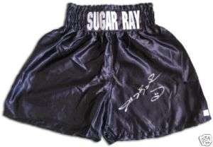 Sugar Ray Leonard Signed Custom Boxing Shorts  