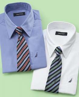 Nautica Boys Poplin Shirt & Tie Set   Dresswear   Kidss