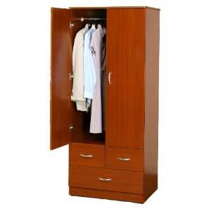  ABC Wardrobe Bedroom Armoire with 2 Doors and 3 Drawers in 