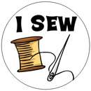 SEW pin button needle and thread craft sewing hobby  