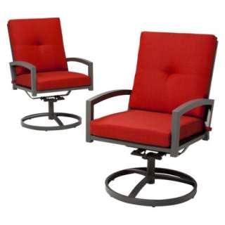   Piece Metal Motion Patio Dining Chair Set   Red.Opens in a new window