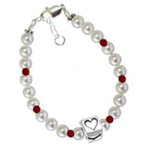  Infant/ Toddler Pearl Birthstone Bracelet Jewelry
