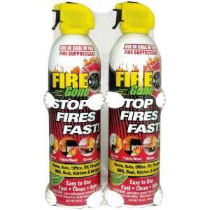   CASE) 2 PACK Fire Gone AFFF Fire Extinguisher with Brackets, 16 ounce