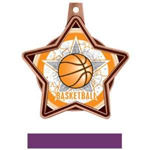  All Star Insert Custom Basketball Medals M 5501B BRONZE MEDAL 