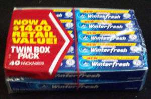 Wrigleys Winterfresh Gum 40 five Ct Packs Chewing Gum  