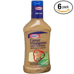 Kraft Caesar Vinaigrette with Parmesan Dressing & Marinade, 16 Ounce 