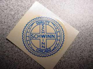 SCHWINN CHICAGO QUALITY DECAL BLUE STINGRAY OTHERS NEW  