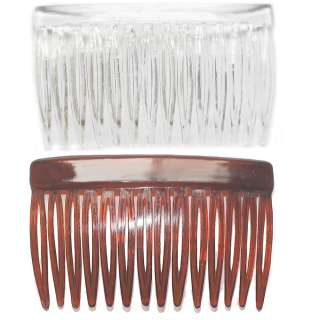 Clear or Tortoise Shell Plastic Hair Combs Crafts pk/50  
