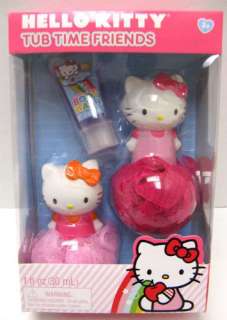 Hello Kitty Tub Time Friends Set   2 Bath Poufs & Body Wash  