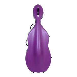  Tonareli Fiberglass Cello Case with wheels   Purple 