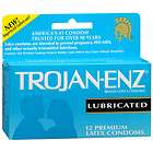 Trojan ENZ Spermicidal Lubricant Latex Condoms 12 Count  