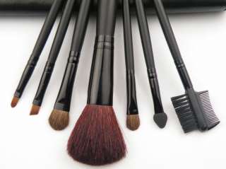 New 7PCS Makeup Brush Cosmetic Brushes Set&leather bag  