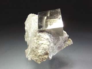 Perfect Natural Pyrite Cube Crystal in Matrix  