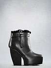 NIB ACNE Timber Black Leather Sculptural Ankle Boots Size 37/39