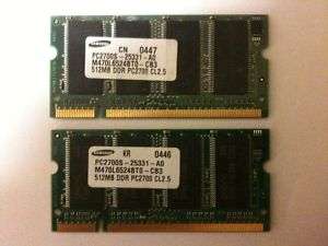 Dell Inspiron 1150 1GB DDR PC2700 Laptop Ram Memory  