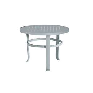   Round Metal Patio Coffee Table Textured Shell Finish