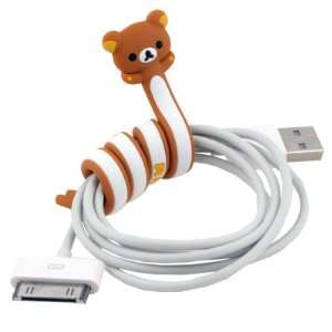  Brown Rilakkuma For Computer Phone Cord Cable Holder 
