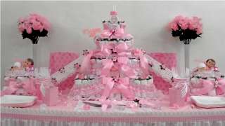 Girls Baby Shower Diaper Cake Centerpiece/Gift/Decoration/Favor/Theme 
