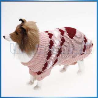 Dog Sweater Clothes w/ Heart Patterns ï¼?/font>