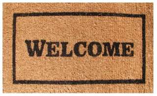 New Welcome Coir Rug Doormat   30 x 18 Door Mat  