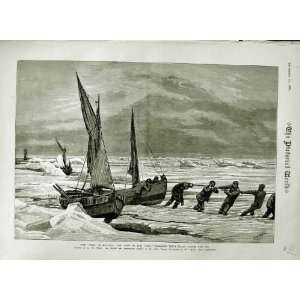   1882 EIRA EXPEDITION SHIP ICE BOATS CREW ALLEN YOUNG