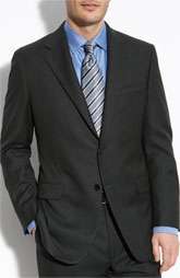 Hickey Freeman Charcoal Worsted Wool Suit $1,295.00