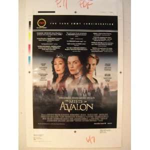   Mists Of Avalon Artist Trade Ad Proof Anjelica Huston