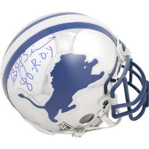 Billy Sims Detroit Lions Autographed Chrome Mini Helmet with 80 ROY 
