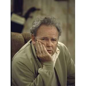  Carroll OConnor Posing as Archie Bunker in TV Series All 
