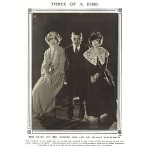 Miss Lilian and Miss Dorothy Gish and Mr Richard Barthlemess 1923 Art 