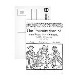  The Examinations of Anne Baker, Joanne Willimot and Ellen Greene 