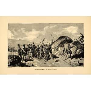  1894 Print Francisco Pizarro Conquistador Isla de Gallo 