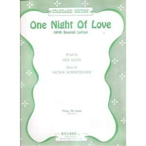 Sheet Music One Night Of Love Gus Kahn Victor Schertzinger 203 1 Mouse 