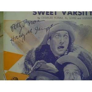  Ritz Brothers & Joan Davis Sweet Varsity Sue 1937 Sheet 
