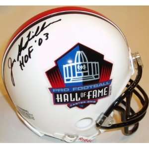  Joe DeLamielleure Signed Hall Of Fame Logo Riddell Mini 
