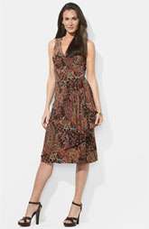 NEW! Lauren by Ralph Lauren Paisley Faux Wrap Jersey Dress $169.00