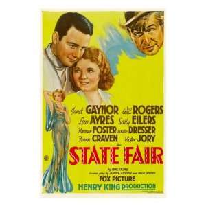 State Fair, Lew Ayres, Janet Ayres, Will Rogers, 1933 Premium Poster 