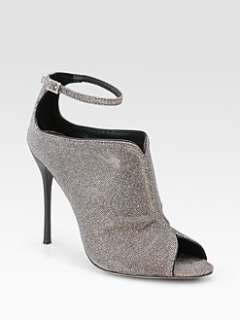 Brian Atwood   Liese Metallic Peep Toe Ankle Boots