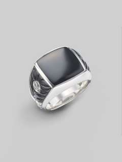 David Yurman   Black Onyx Chevron Ring    