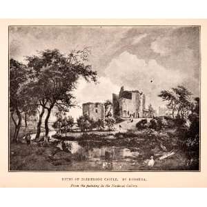  1891 Halftone Print Ruins Brederode Castle Meindert Hobbema 