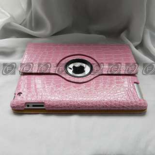 iPad 2 Reptile Faux Leather Smart Case Cover w/ Stand  