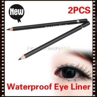 Makeup Eye Liner Cosmetic 2 Pcs Smooth Black Waterproof Eyeliner 