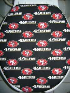 NFL SAN FRANCISCO 49ERS FABRIC Toilet Seat Cover Set  