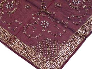   Burgundy Handmade Fine Indian Home Decor Decorative Tablecloth Gift