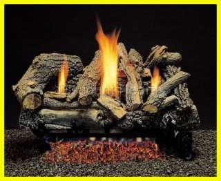   Free Non Vented Un Vented Fireplace Gas Log Set COMPLETE NG LP  