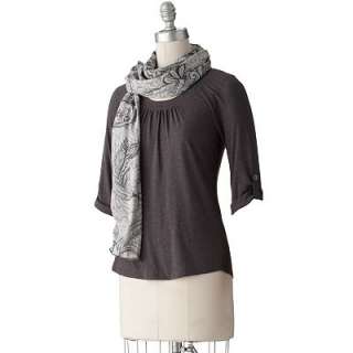 SONOMA life + style Roll Tab Tee and Scarf Set