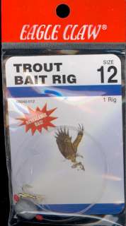 48) RIGS   Eagle Claw   Trout Bait Rig *Size 12 18  