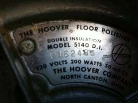 Vintage Hoover Floor Scrubber Polisher Buffer Model 5140  