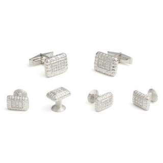 Zap Sterling Silver Cufflink and Stud Set  