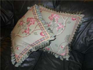 Designer throw pillow SCALAMANDRE woven lampas CHERBOURG Custom ONE 